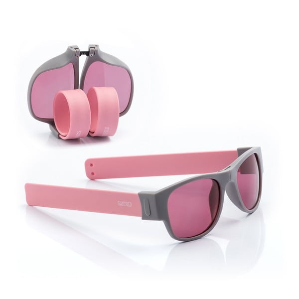 Ružové zrolovateľné slnečné okuliare InnovaGoods Sunfold PA1