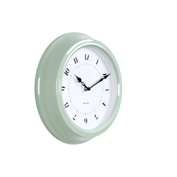 Zelené nástenné hodiny Karlsson Fifties, priemer 30 cm-image-1
