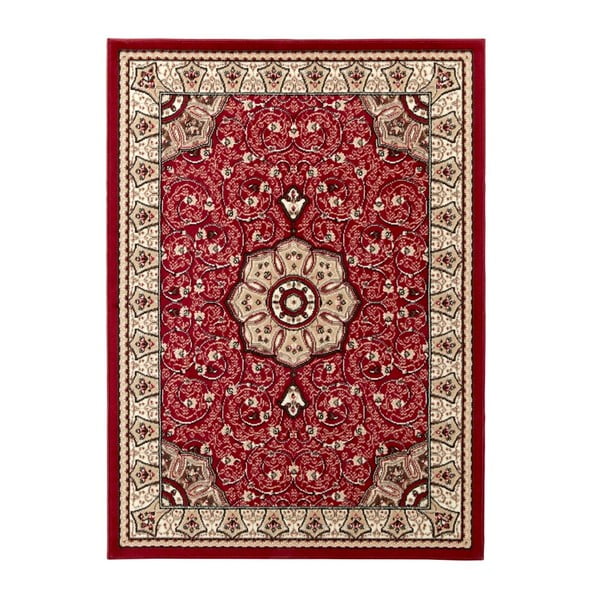 Červený koberec Think Rugs Diamond Ornament, 160 × 210 cm