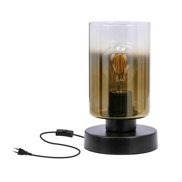 Čierna stolová lampa so skleneným tienidlom (výška  20 cm) Aspra – Candellux Lighting-image-3