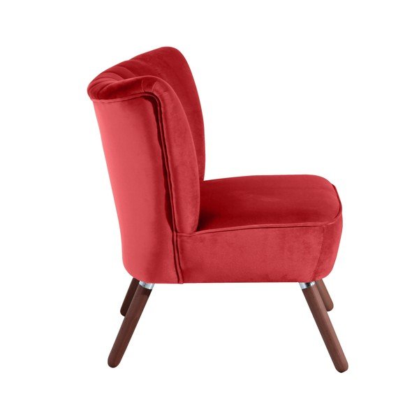Červené kreslo Max Winzer Alessandro Velour-image-1