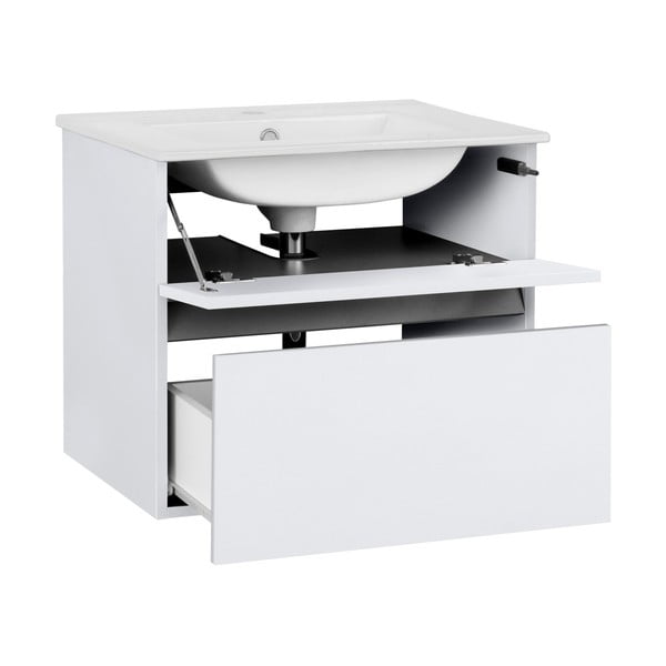 Biela závesná skrinka bez umývadla 60x52 cm Wisla – Støraa-image-2