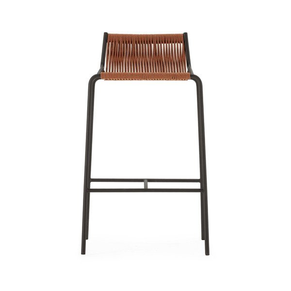 Terakotová kovová barová stolička (výška sedadla 65 cm) Emily – Marckeric-image-4