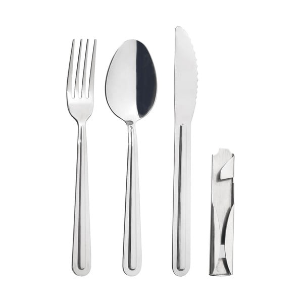 Antikoro príbor 4 ks v striebornej farbe KEMP – Orion