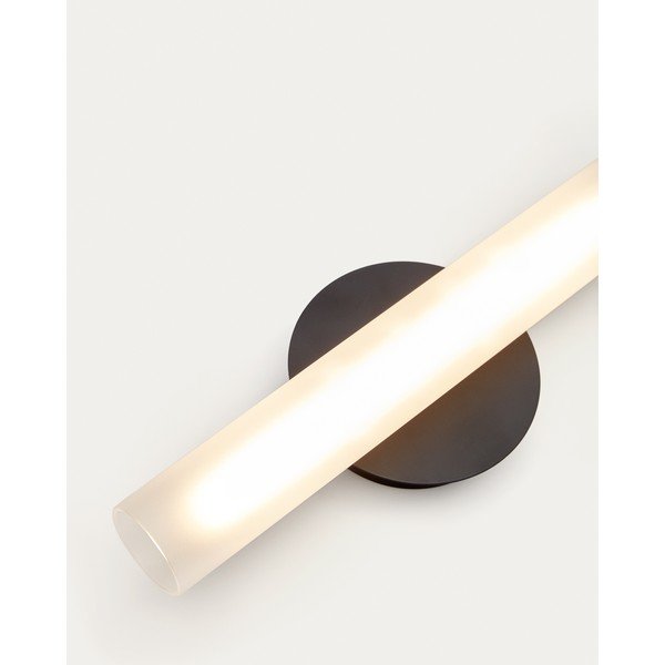 Čierno-biele LED nástenné svietidlo Vauxall – Kave Home-image-2