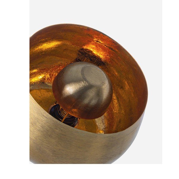 Kovová stolová lampa v zlatej farbe s kovovým tienidlom (výška  24,5 cm) Ishan – Bizzotto-image-2