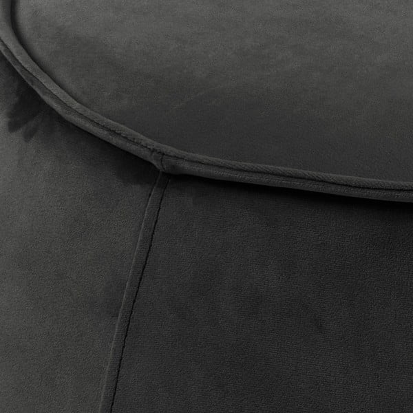 Sivohnedý zamatový puf Actona Mie, ⌀ 60 cm-image-1