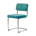 Tyrkysová menčestrová jedálenská stolička Rupert – Unique Furniture