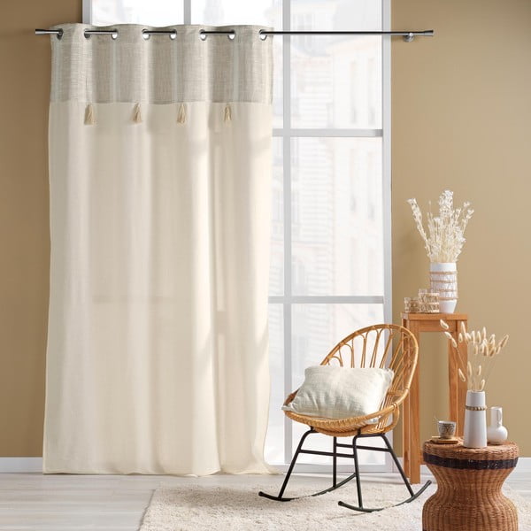 Záves v prírodnej farbe 140x240 cm Island – douceur d'intérieur-image-1