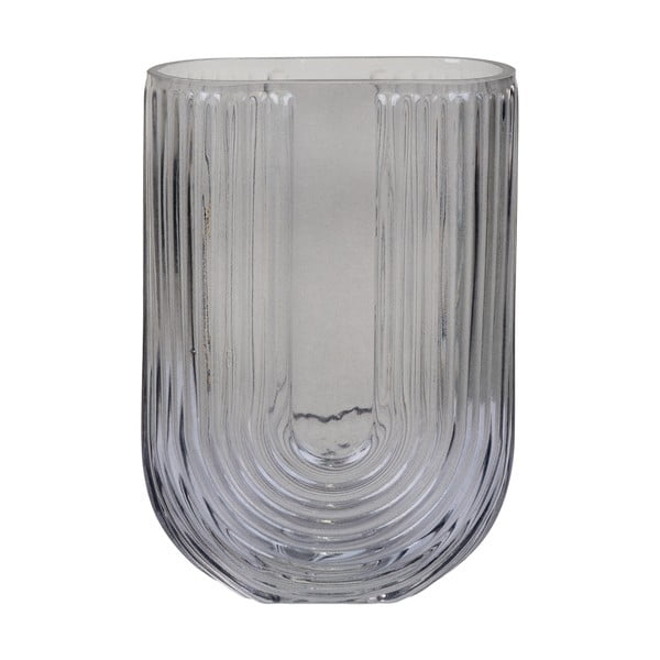 Svetlosivá sklenená váza (výška 19 cm) – House Nordic