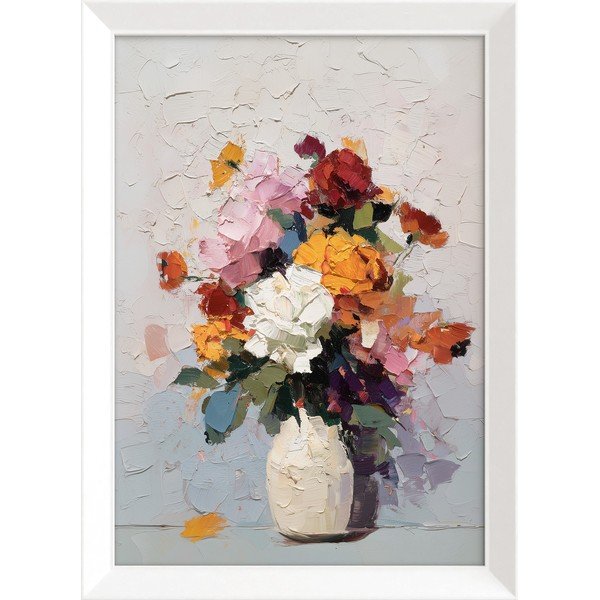 Tlačený obraz s rámom 56x75 cm White Vase – Styler