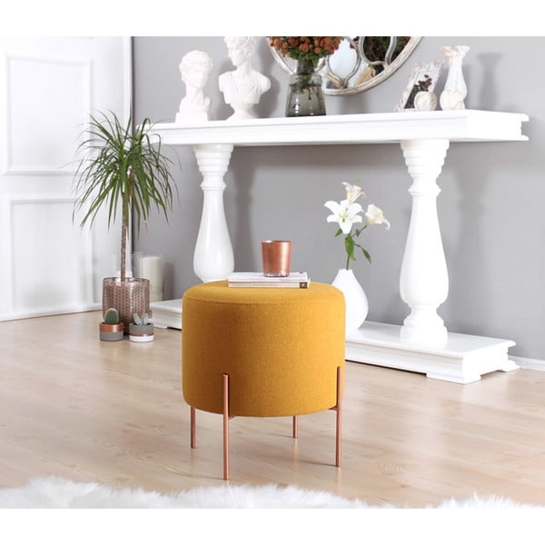 Taburet v horčicovej farbe Copper – Artie-image-2