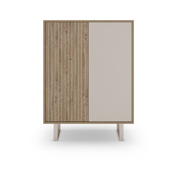 Skrinka v dekore duba v sivo-prírodnej farbe 90x120 cm Millay – Marckeric-image-4