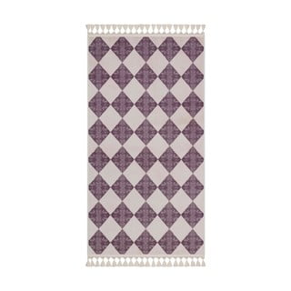 Fialovo-béžový umývateľný koberec behúň 300x100 cm - Vitaus