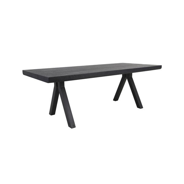 Čierny jedálenský stôl 100x220 cm Muden – Light & Living-image-2