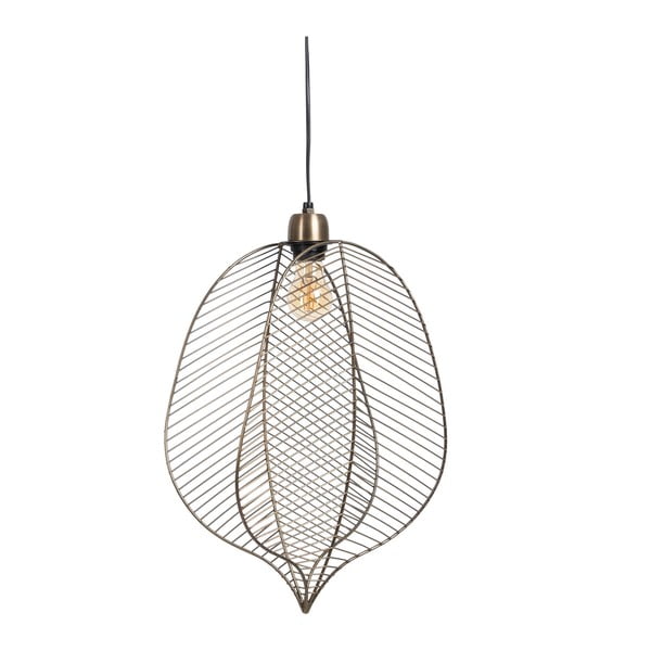 Závesné svietidlo v zlatej farbe s kovovým tienidlom – Ixia