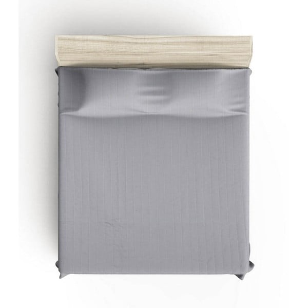 Sivý prešívaný pléd na dvojlôžko 220x240 cm Monart – Mijolnir-image-2