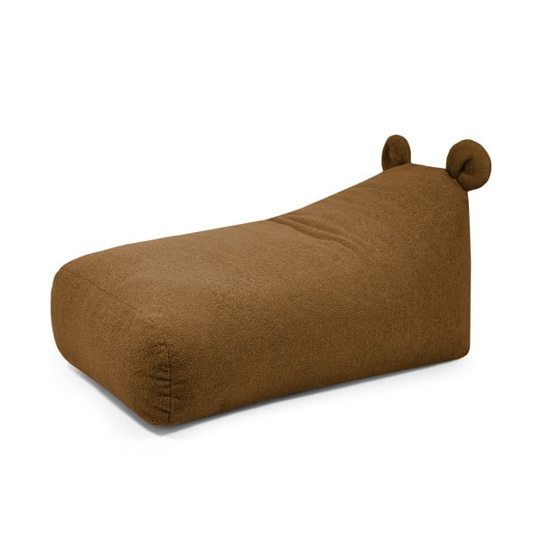 Hnedý detský sedací vak z textílie buklé Snug 130 Bear – SLOWDOWN