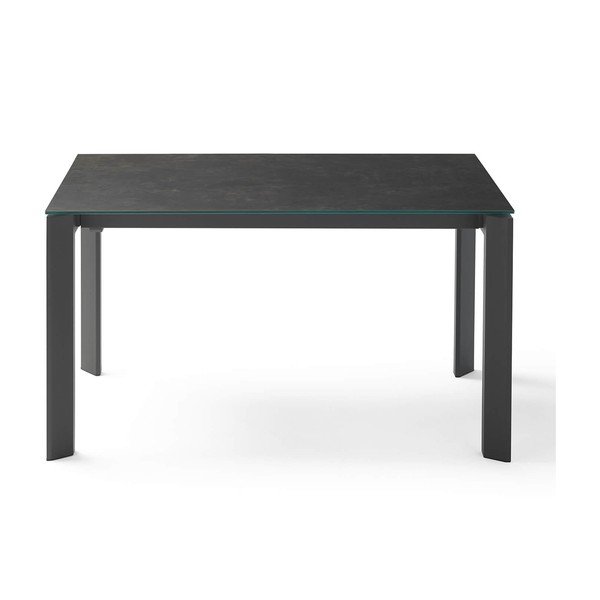 Čierny rozkladací jedálenský stôl sømcasa Lisa, dĺžka 140/200 cm-image-1