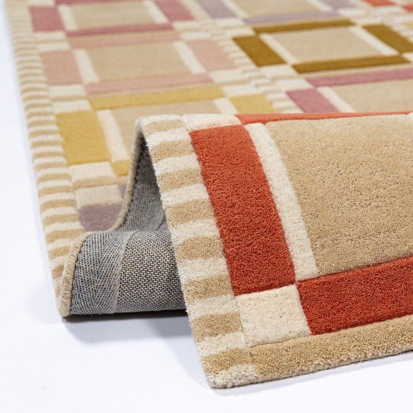 Ručne tkaný vlnený koberec v prírodnej farbe 200x290 cm Quadro Wool – Flair Rugs-image-3