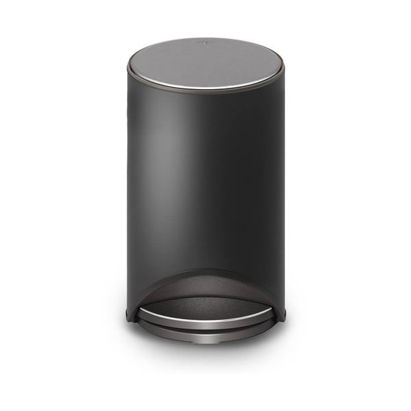 Matne čierny nášľapný kovový odpadkový kôš 10 l Arc – Joseph Joseph