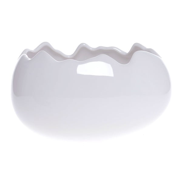 Biela keramická dekoratívna miska Ewax Egg Shell