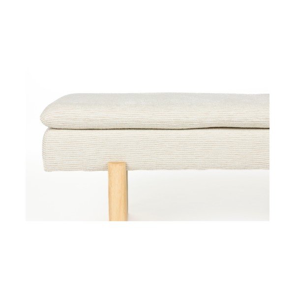 Krémovobiela polstrovaná lavica Jappo – White Label-image-3