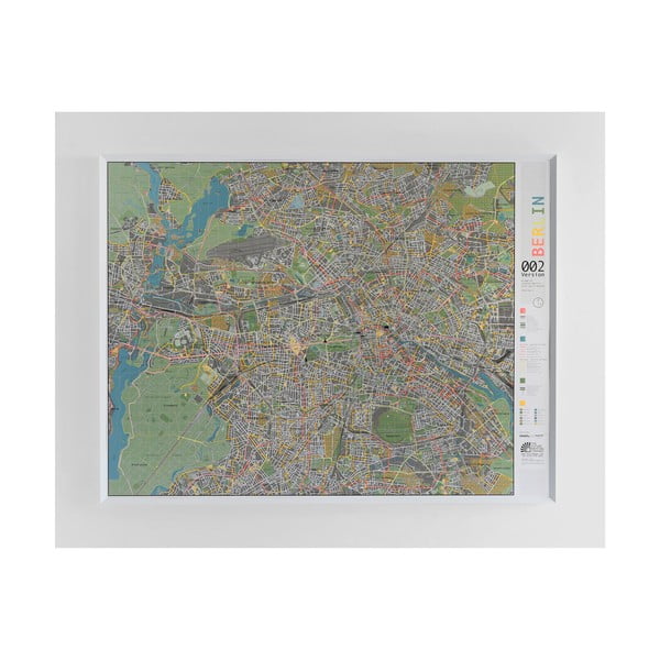 Mapa Berlína v priehľadnom puzdre The Future Mapping Company Berlin Street Map, 130 x 100 cm