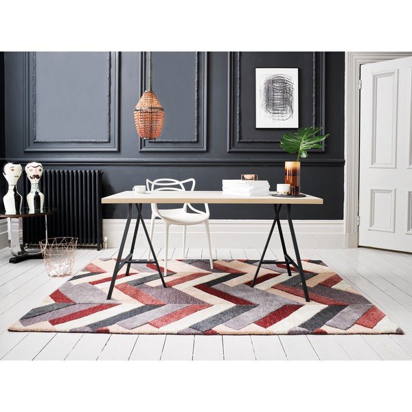 Červeno-sivý ručne tkaný koberec Flair Rugs Salon, 200 x 290 cm-image-2