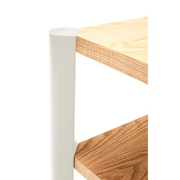 Krémový/v svetloprírodnej farbe regál v dekore duba 126x128x43 cm Bona – Teulat-image-4