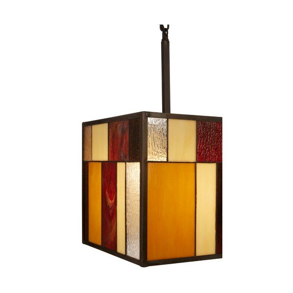Kovové závesné svietidlo so skleneným tienidlom Waldorf – Premier Housewares-image-3