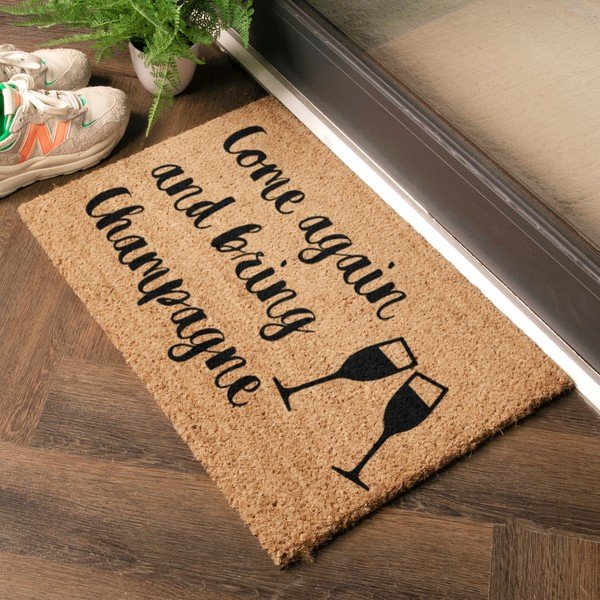 Rohožka z kokosového vlákna 40x60 cm Bring Champagne – Artsy Doormats-image-1