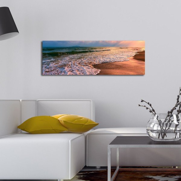 Podsvietený obraz Wallity Beach, 90 × 30 cm-image-3