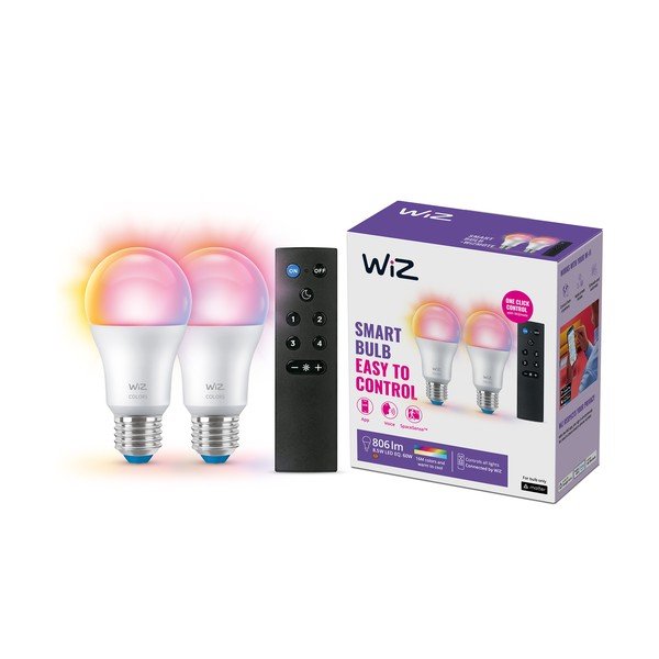 LED žiarovky v súprave 2 ks E27, 9 W – WiZ