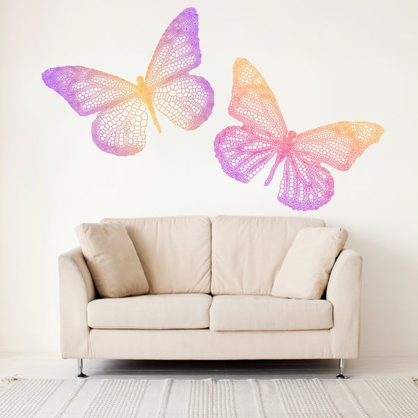 Dekoratívna samolepka na stenu Color Butterfly