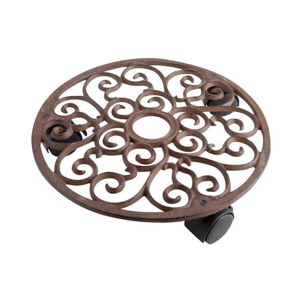 Kovový pojazdný podstavec pod kvetináč ø 29 cm – Esschert Design-image-3