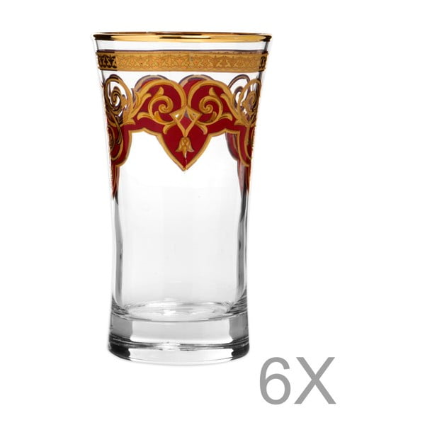 Sada 6 pohárov Mezzo Ottoman Malo Rojo, 250 ml