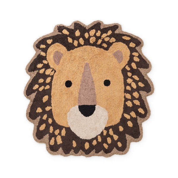 Oranžový/hnedý prateľný/ručne tkaný bavlnený detský koberec 120x125 cm Snuggle Roary – Hanse Home