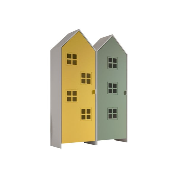 Žlto-zelená detská šatníková skriňa 115x171,5 cm CASAMI BRUGES – Vipack