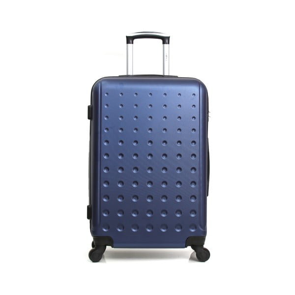 Modrý cestovný kufor na kolieskach Hero Taurus, 64 l