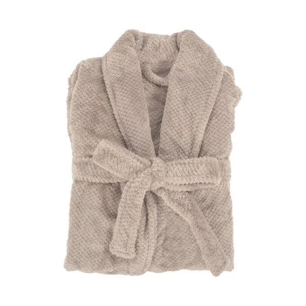 Taupe župan z mikroplyšu veľkosť S/M Pippa – Tiseco Home Studio-image-2