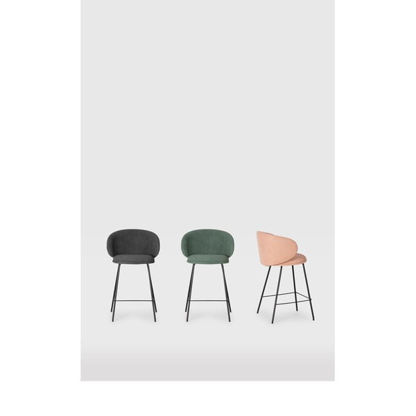 Tmavosivé barové stoličky v súprave 2 ks (výška sedadla 65 cm) Rush – Marckeric-image-1