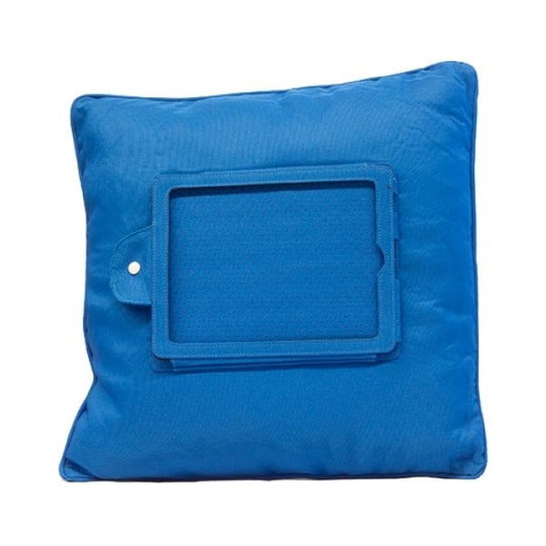 Modrý vankúš s držiakom na iPad InnovaGoods