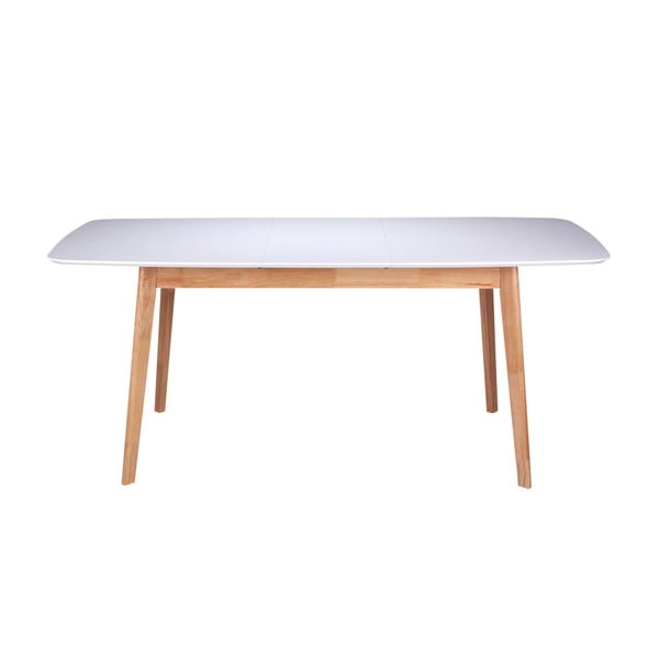 Biely jedálenský stôl s podnožím z kaučukovníkového dreva sømcasa Enma, dĺžka 120 cm-image-1