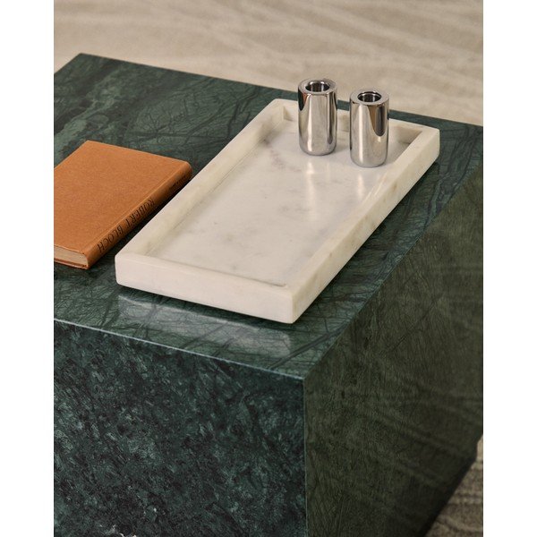 Mramorová dekoratívna tácka 18x35 cm Serela – Kave Home-image-1