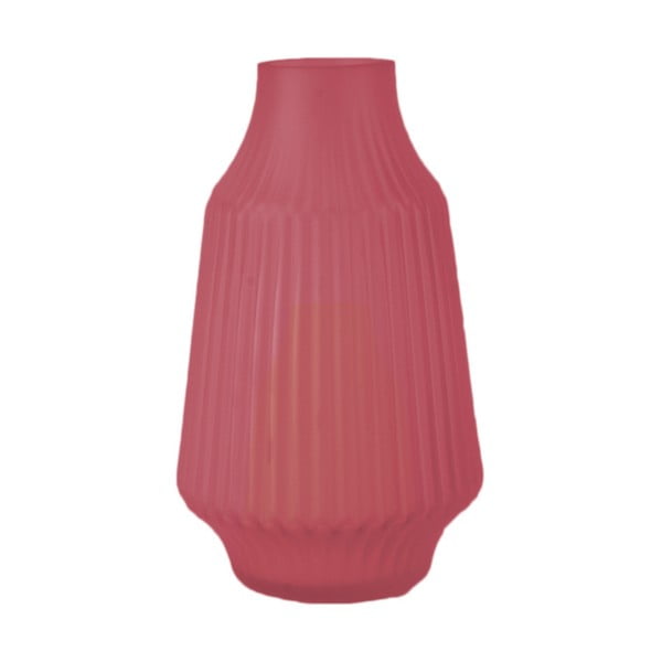 Ružová sklenená váza PT LIVING Stripes, Ø 16 cm
