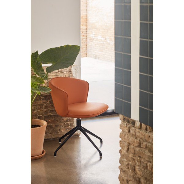 Oranžové čalúnené jedálenské kreslá v súprave 2 ks Add – Teulat-image-3