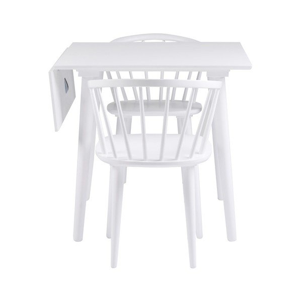 Biela jedálenská stolička z dreva kaučukovníka Rowico Carmen-image-1