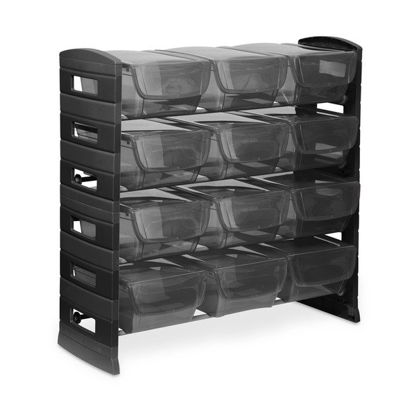 Čierny plastový úložný regál 79x80 cm Utility One – Toomax