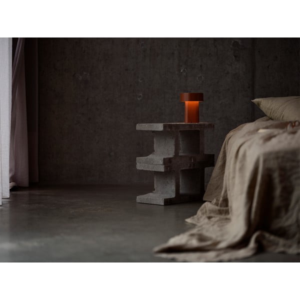 Koňakovohnedá plastová LED stolová lampa (výška 18 cm) Oblong – Zone-image-1